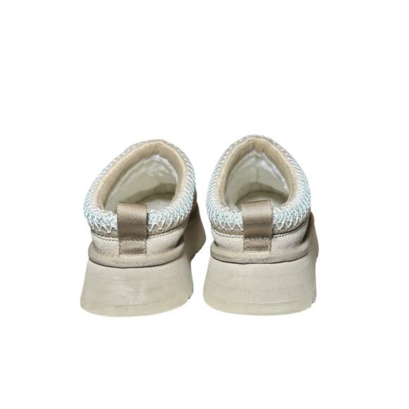 UGG Tazz II Sand Suede Shearling Platform Slippers Women's Size 8 - Picture 5 of 7